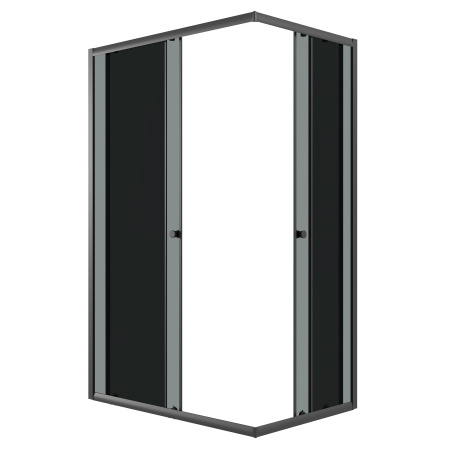 Душевое ограждение Niagara Eco NG-1012-14QT (120х80х190) прямоугольник,раздвижное,черный,стекло тонированное