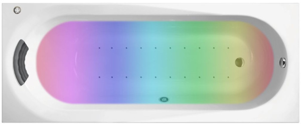 Аэромассажная акриловая ванна с хромотерапией Lavinia Boho Biore 360170AC 160х70