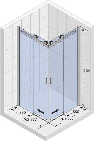 Душевой уголок Riho Baltic B207 80х80 GE1001600