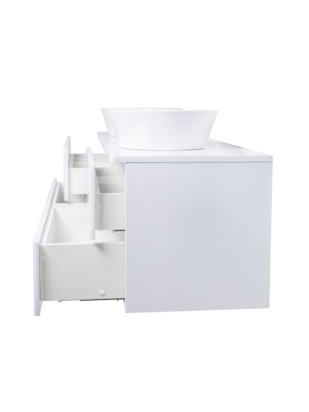 Тумба с 2-мя раковинами Orange Otto Ot-130TuMDF+B08-360W подвесная