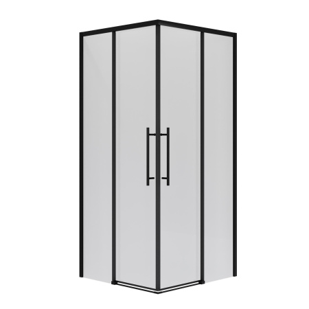 Душевое ограждение  Niagara Nova  NG-6830-34BLACK (100*100*195) квадрат, двери раздвижные