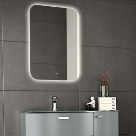 Зеркало Silver Mirrors Pallada 685x915 LED-00002339 со встроенным светильником, сенсорный выключатель, подогрев