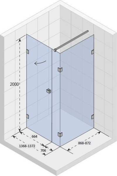 Душевой уголок Riho Scandic Mistral M204 140х90 L GX0804701