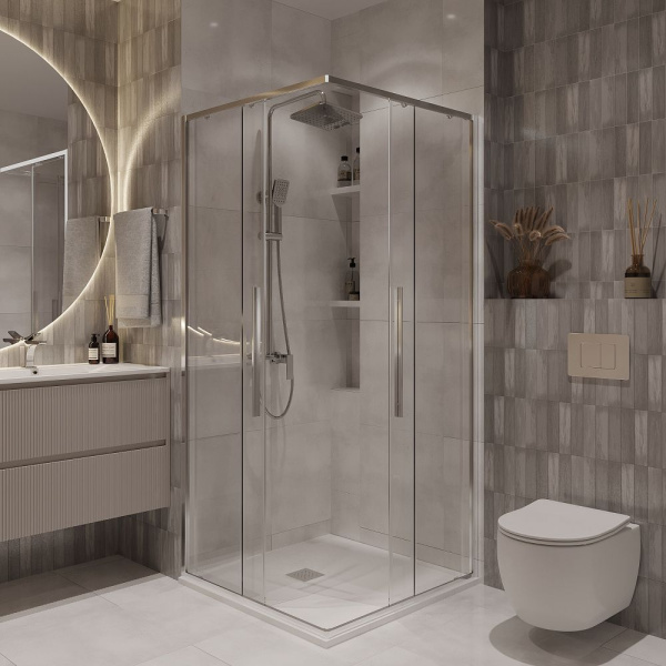 Душевое ограждение  Niagara Nova  NG-6624-34 (100*100*195) квадрат, двери раздвижные