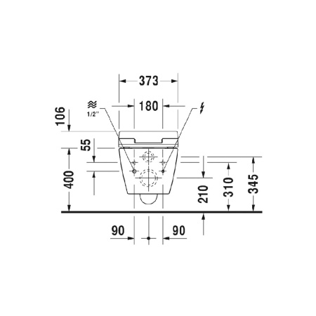 Duravit ME by Starck Унитаз подвесной Rimless для SensoWash® белый 2529592000