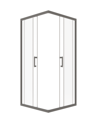 Душевая ширма Triton pro Фикс-Графит 80х80