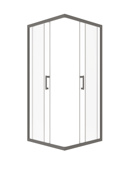 Душевая ширма Triton pro Фикс-Графит 80х80