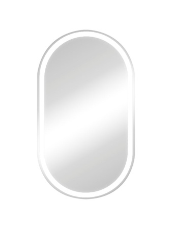 Зеркальный шкаф для ванной капсульный 45х80см "Reflexion Black" с LED подсветкой и сенсором RF2003BL черный