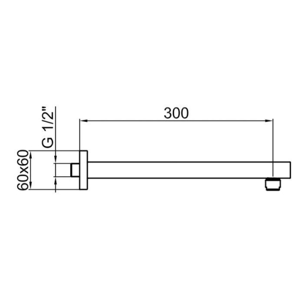 Кронштейн для верхнего душа Webert Comfort AC1025560