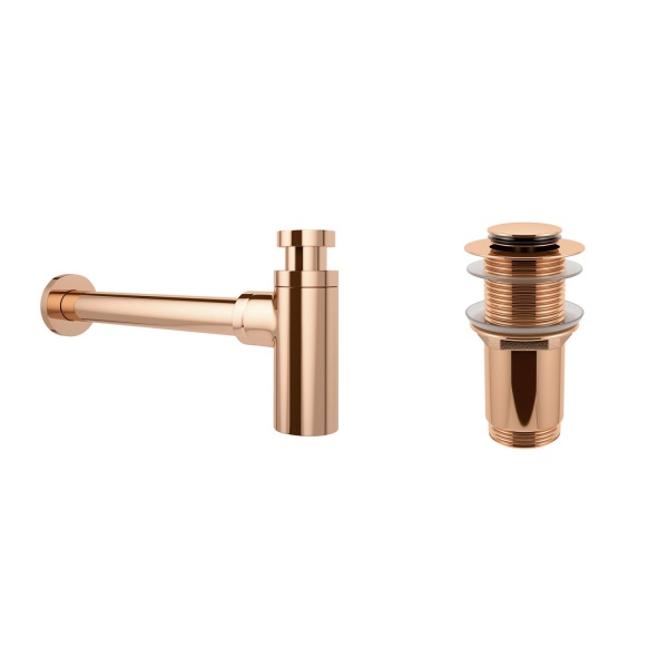 Комплект 3 в 1 Lavinia Boho Bathroom Sink 21520227: накладная фарфоровая раковина 40 см, металлический сифон, донный клапан