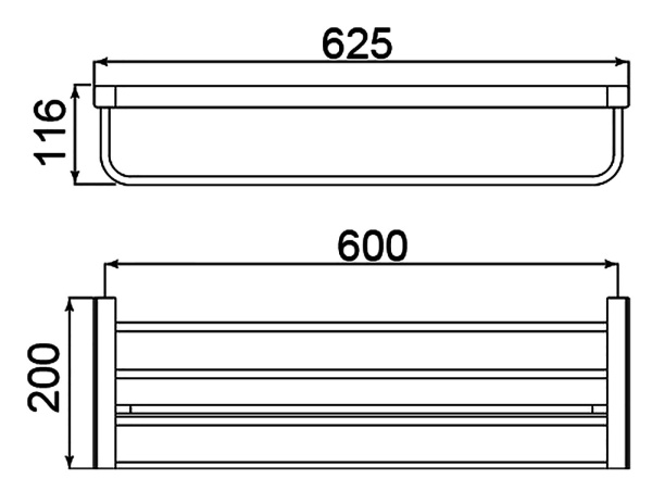Полка для полотенец Timo Selene 17058/17, матовое золото