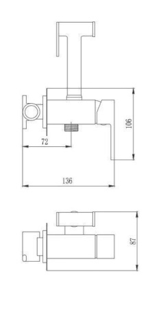 Смеситель с гигиеническим душем Haiba HB5511-4