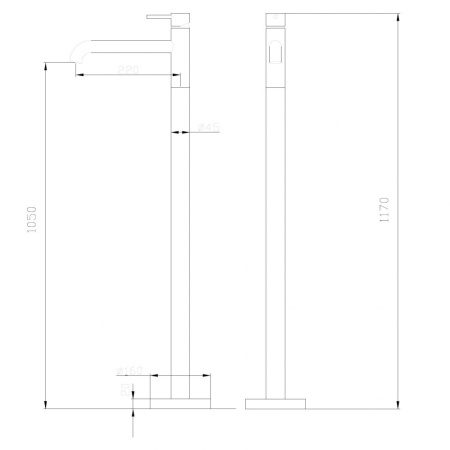 Смеситель ABBER Wasser Kreis AF8140RG напольный для раковины, розовое золото