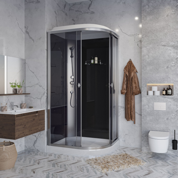 Душ.каб. Niagara Eco E90/40/TN/BK (900х900х1950) 4 места