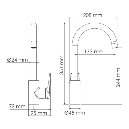 Смеситель для кухонной мойки WasserKRAFT Aisch 5507