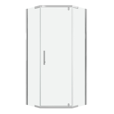 Душевое ограждение Niagara Eco NG-1010-14D (100х100х190) трапеция,распашное,хром,стекло прозрачное