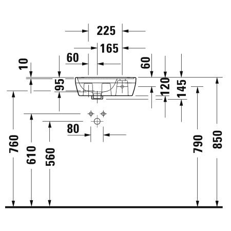 Duravit D-Neo Умывальник для рук белый 0739400041