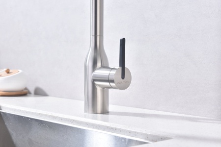 Смеситель для кухни MAGNETO ONE, брашированная сталь, Ma213188-BS, Paulmark