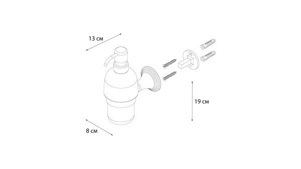 Дозатор жидкого мыла Fixsen Luksor FX-71612B