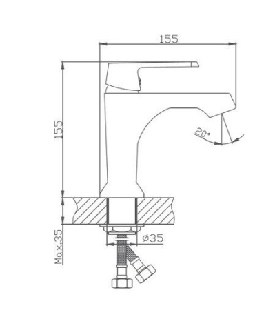 Смеситель для раковины Haiba HB10804