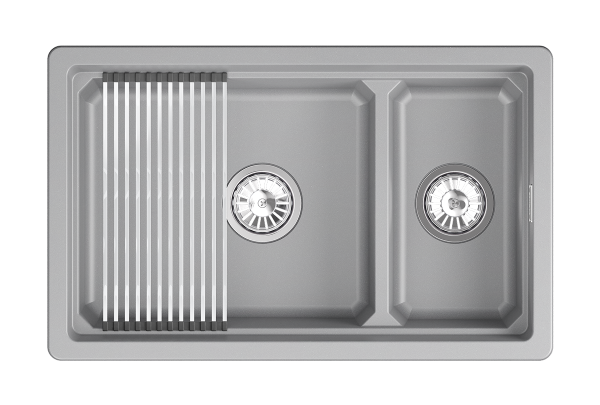 Мойка для кухни Granula Kitchen Space 7304iU алюминиум, 73х45 см, прямоугольная