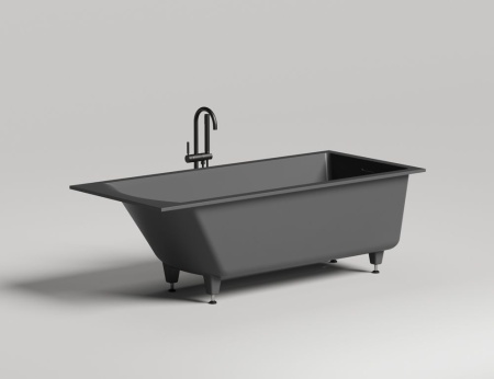 Ванна встраиваемая Salini CASCATA KIT 180x80, S-Sense, глянцевый белый 104513G
