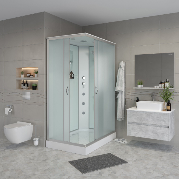 Душевая кабина Niagara Classic NG-43975-14QG 90х70х215, низкий поддон 13 см, стекло матовое