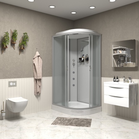 Душевая кабина Niagara Classic NG-3312-14LG 120х80х215, низкий поддон 13 см, стекло матовое