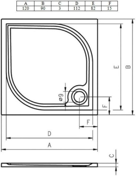 Душевой поддон Riho Kolping DB34 DB3400500000000 120x90