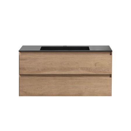 Тумба под раковину Vincea Luka 1000 подвесная, 2 выкатных ящика soft-close, N.Oak