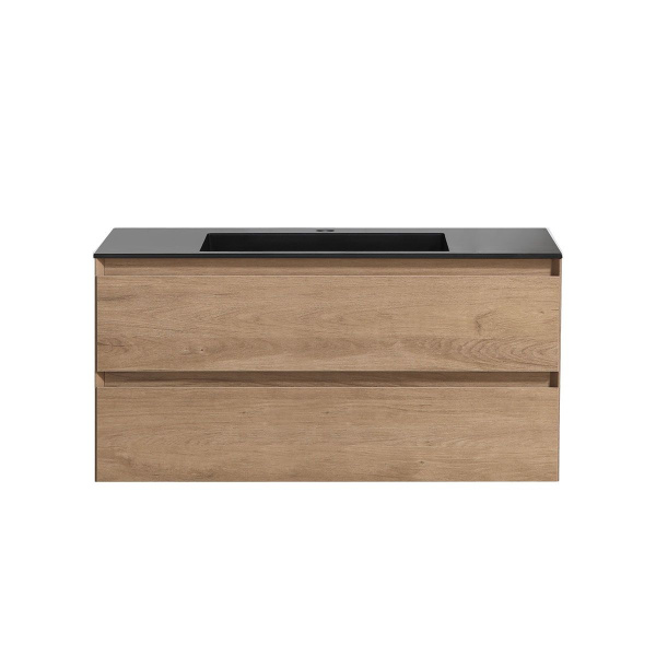 Тумба под раковину Vincea Luka 1000 подвесная, 2 выкатных ящика soft-close, N.Oak