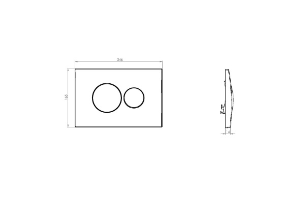 Кнопка смыва Vincea VFP-731MG, цвет матовый серый