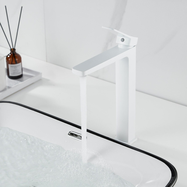 Смеситель для раковины Shevanik S9911C, белый