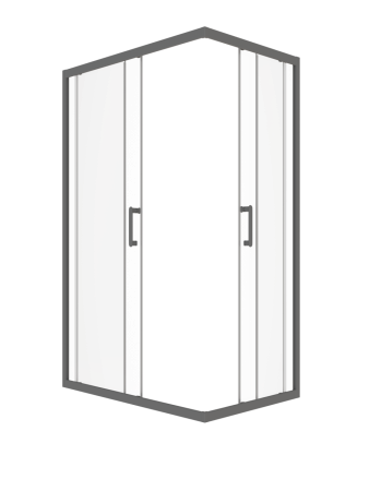 Душевая ширма Triton pro Фикс-Графит 120х90