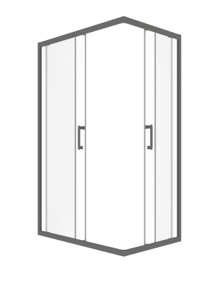 Душевая ширма Triton pro Фикс-Графит 120х90