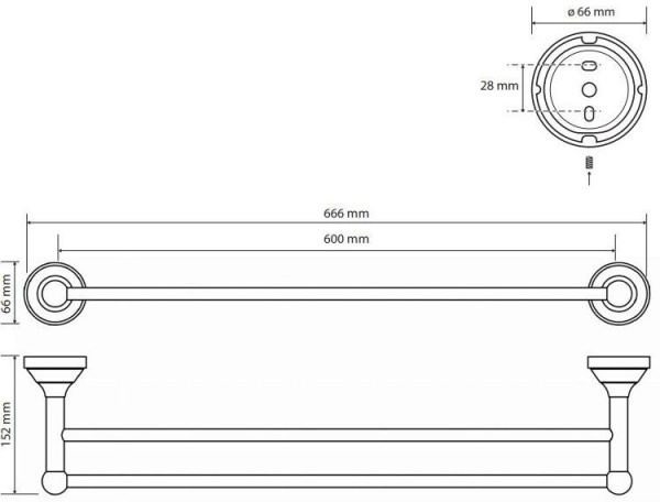 Держатель для полотенец Bemeta Kera 144704057 (67 см)