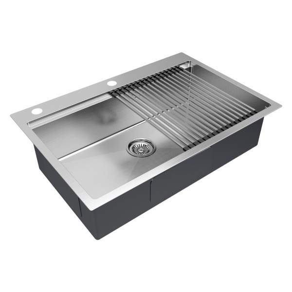 Мойка нерж. сталь KRONER-PRO 75, PM707551-BS, брашированная сталь, 750х510мм, Paulmark
