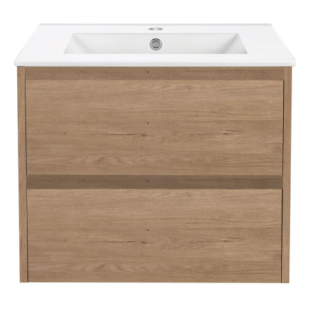 Тумба под раковину Vincea Gio 600 подвесная, 2 выкатных ящика soft-close, N.Oak