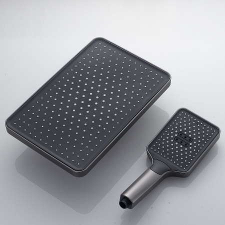 Душевая система Shevanik S4536T, оружейная сталь