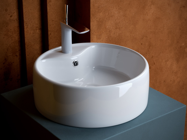 Умывальник Ceramicanova чаша накладная ассиметричной формы Element 455x320x155мм