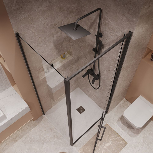 Душевое ограждение Niagara Nova NG-85-10AB-A100B-34 (100*100*195) квадрат, двери распашные