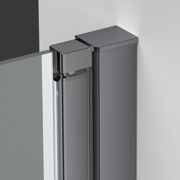 Душевая дверь Vincea Alpha VDP-3AL600CLGM, вороненая сталь, стекло прозрачное