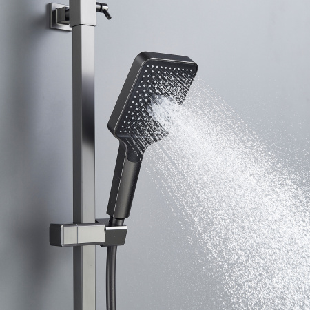 Душевая система Shevanik S4636T, оружейная сталь