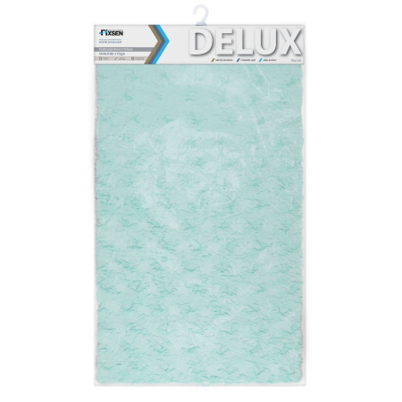 Коврик для ванной 1-ый Fixsen DELUX, FX-9040T бирюзовый, 70х120 см