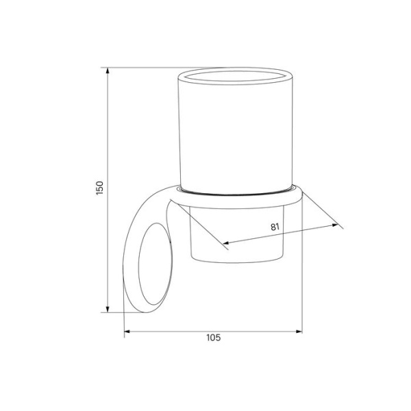 Подстаканник одинарный IDDIS Oldie OLDBRC1i45 керамика, сплав металлов, бронза