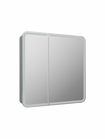 Зеркальный шкаф 80х80см для ванной с регулируемой LED подсветкой 6000k "Reflexion Circle" RF2110SR