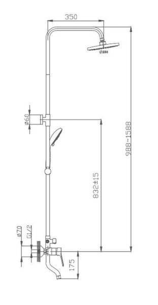 Душевая система Haiba HB2423