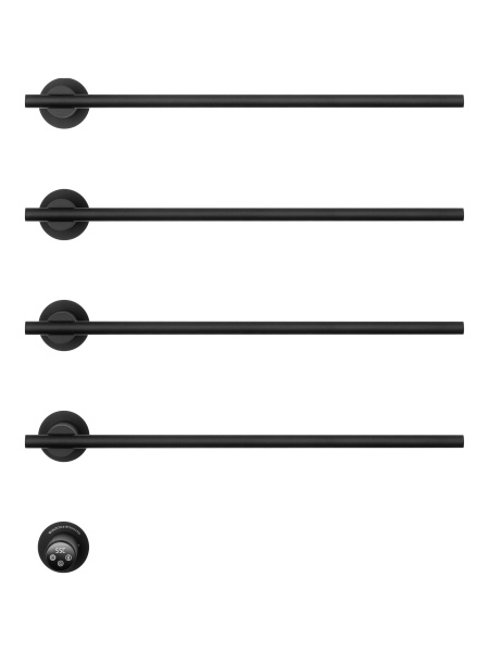 Полотенцесушитель электрический встраиваемый WONZON & WOGHAND, Черный матовый (WW-A364-MB)