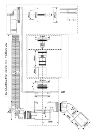 Сифон для ванны McAlpine HC2600CL