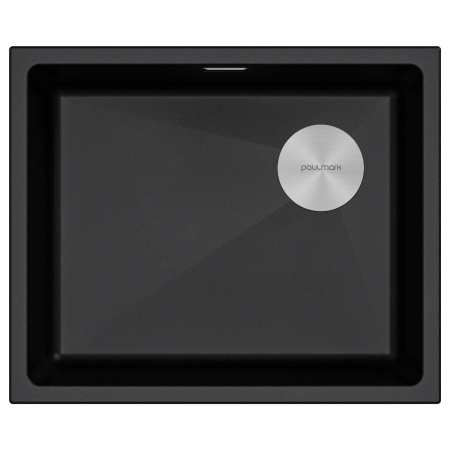 Мойка LUMI 55UNI-SKEW, IT-GRANIT, LU55SK-BLM, черный, 555х440, Paulmark